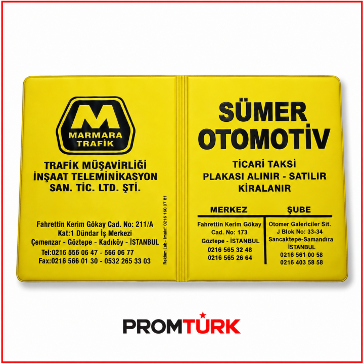 Logo Baskılı Biala Promosyon Ruhsat Kabı